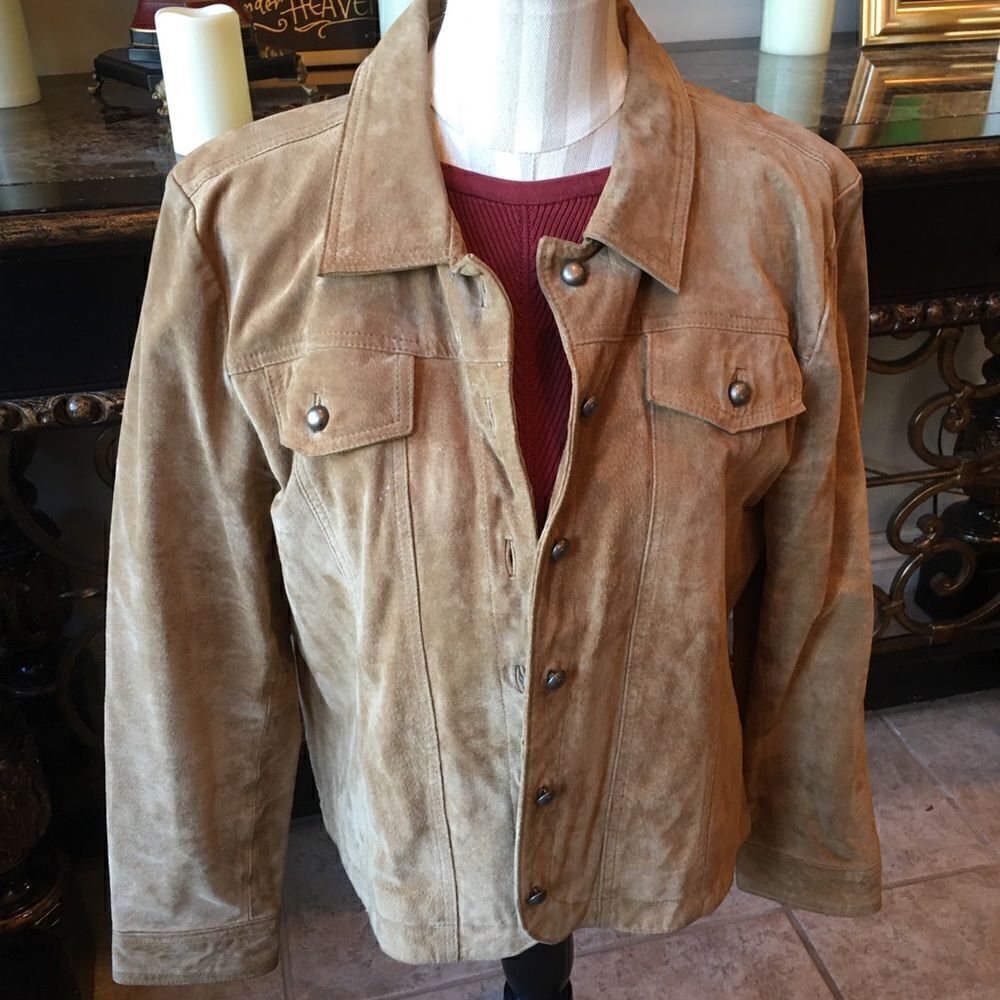 100% Leather Suede Jacket - Picture 7 of 11